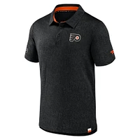 Men's Fanatics  Black Philadelphia Flyers Authentic Pro Jacquard Polo