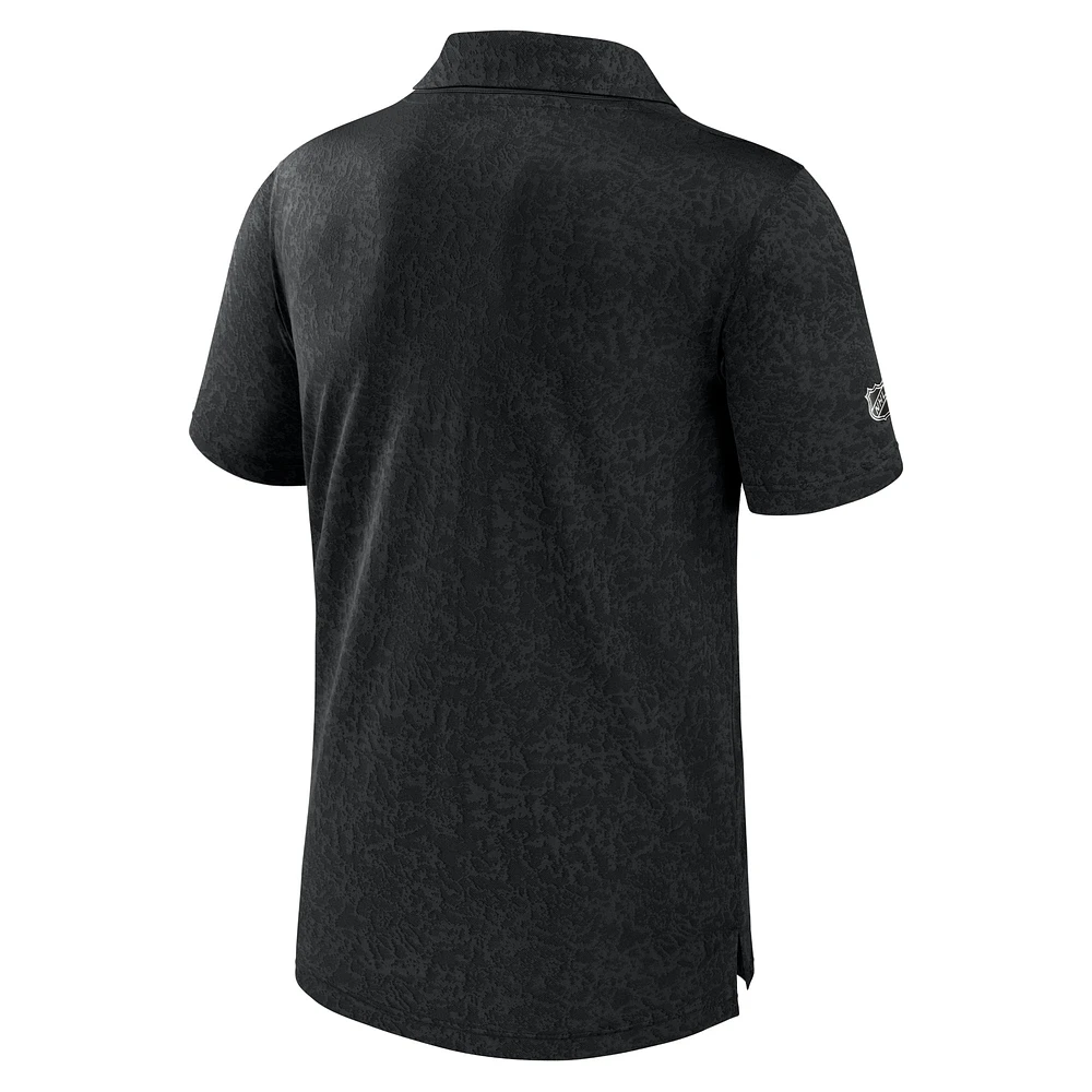 Men's Fanatics  Black Philadelphia Flyers Authentic Pro Jacquard Polo