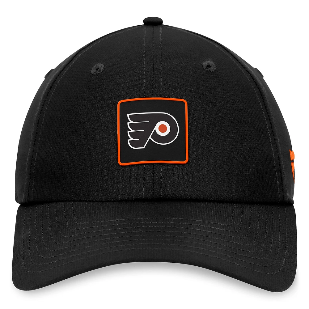 Men's Fanatics  Black Philadelphia Flyers Authentic Pro Rink Adjustable Hat