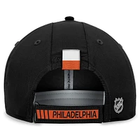 Men's Fanatics  Black Philadelphia Flyers Authentic Pro Rink Adjustable Hat