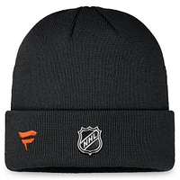 Men's Fanatics Black Philadelphia Flyers Authentic Pro Training Camp Cuffed Knit Hat