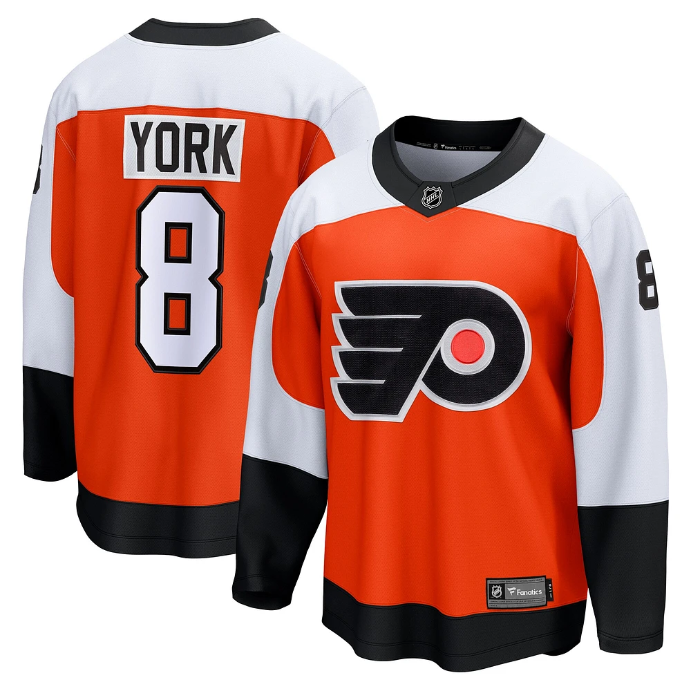 Men's Fanatics Cam York Orange Philadelphia Flyers Home Breakaway Jersey