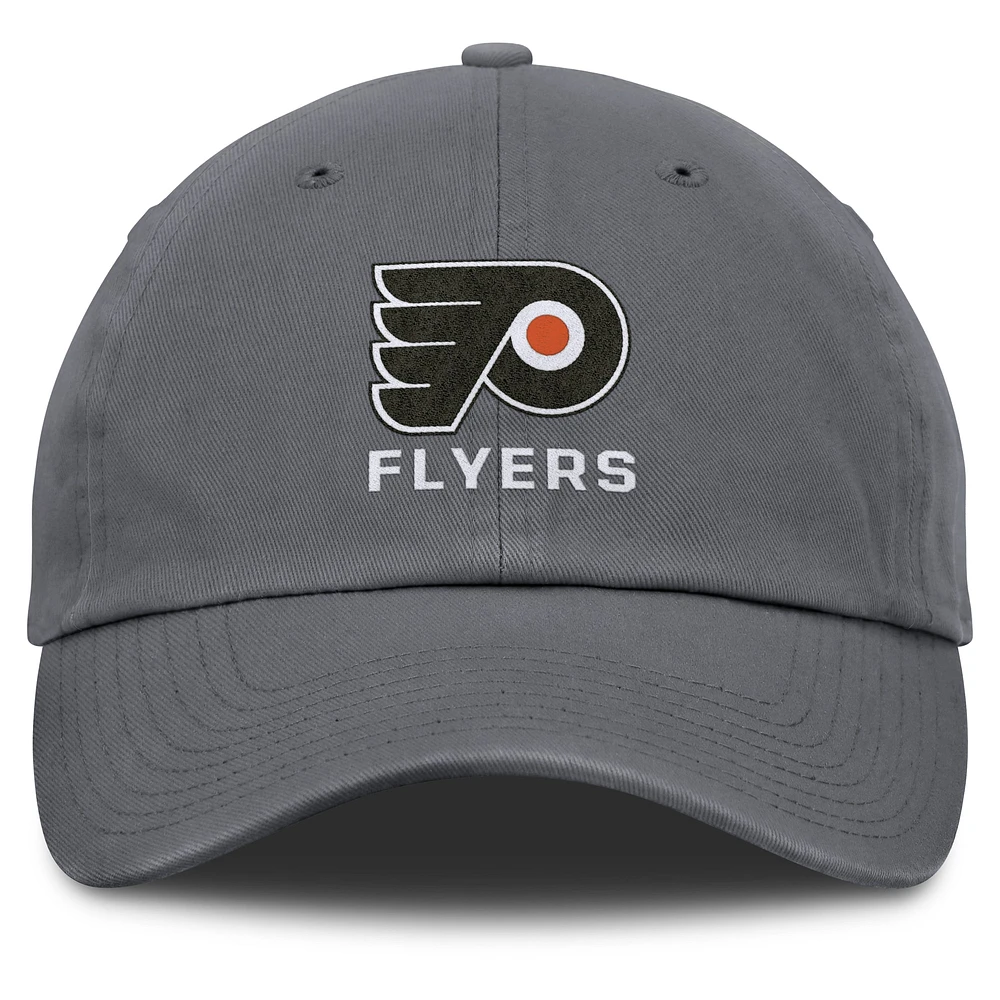 Men's Fanatics Charcoal Philadelphia Flyers Washed Adjustable Hat
