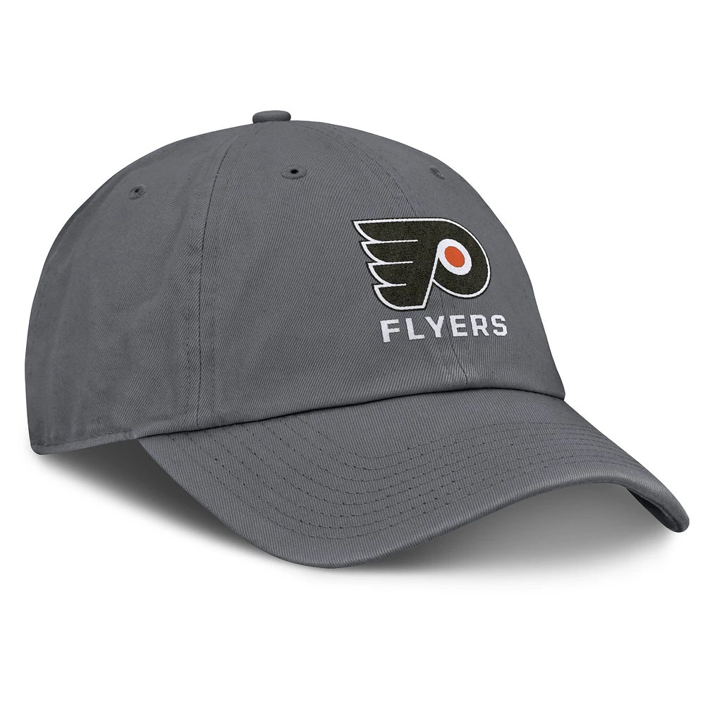 Men's Fanatics Charcoal Philadelphia Flyers Washed Adjustable Hat