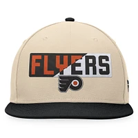 Men's Fanatics Cream/Black Philadelphia Flyers Goalaso Snapback Hat