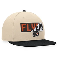 Men's Fanatics Cream/Black Philadelphia Flyers Goalaso Snapback Hat