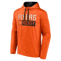 Sweat à capuche rasage de près fanatiques pour hommes, orange chiné, Flyers Philadelphie