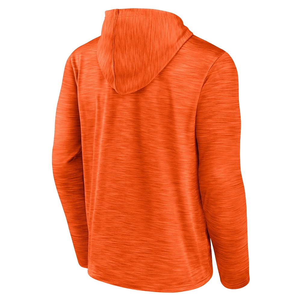 Sweat à capuche rasage de près fanatiques pour hommes, orange chiné, Flyers Philadelphie