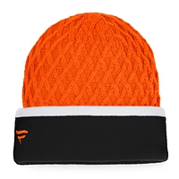 Men's Fanatics  Orange/Black Philadelphia Flyers Iconic Striped Cuffed Knit Hat