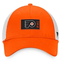 Men's Fanatics Orange Philadelphia Flyers Authentic Pro Rink Trucker Snapback Hat