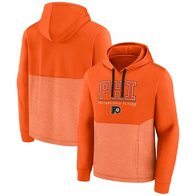 Chandail à capuchon tri-mélangé réussi des Flyers de Philadelphie fanatiques orange pour hommes
