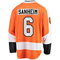 Men's Fanatics Travis Sanheim Orange Philadelphia Flyers  Premier Breakaway Player Jersey