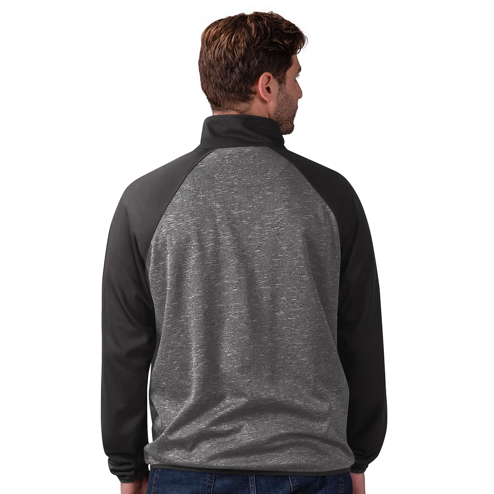 Men's G-III Sports by Carl Banks Black Philadelphia Flyers Runners Raglan Full-Zip Track Jacket