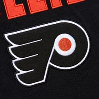 Men's Mitchell & Ness  Black/Orange Philadelphia Flyers Legendary Slub Raglan Long Sleeve T-Shirt