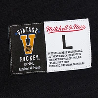 Men's Mitchell & Ness  Black/Orange Philadelphia Flyers Legendary Slub Raglan Long Sleeve T-Shirt