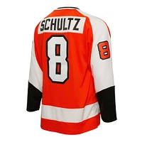 Men's Mitchell & Ness Dave Schultz Orange Philadelphia Flyers  1974/75 Blue Line Player Jersey