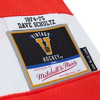 Men's Mitchell & Ness Dave Schultz Orange Philadelphia Flyers  1974/75 Blue Line Player Jersey