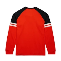 Men's Mitchell & Ness  Orange Philadelphia Flyers Thermal Henley Long Sleeve T-Shirt