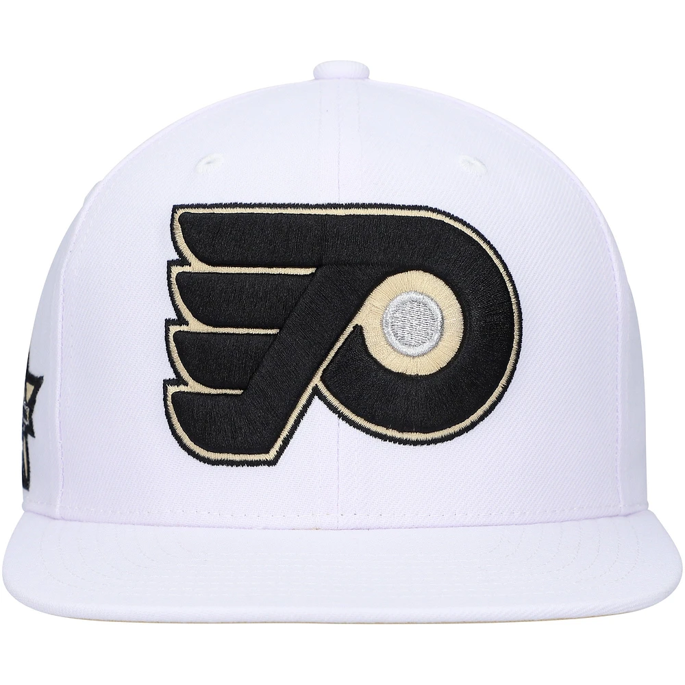 Men's Mitchell & Ness  White Philadelphia Flyers SOUL Snapback Hat