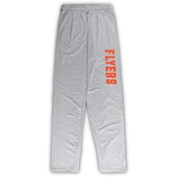 Men's Philadelphia Flyers Black/Heather Gray Big & Tall T-Shirt Pants Lounge Set