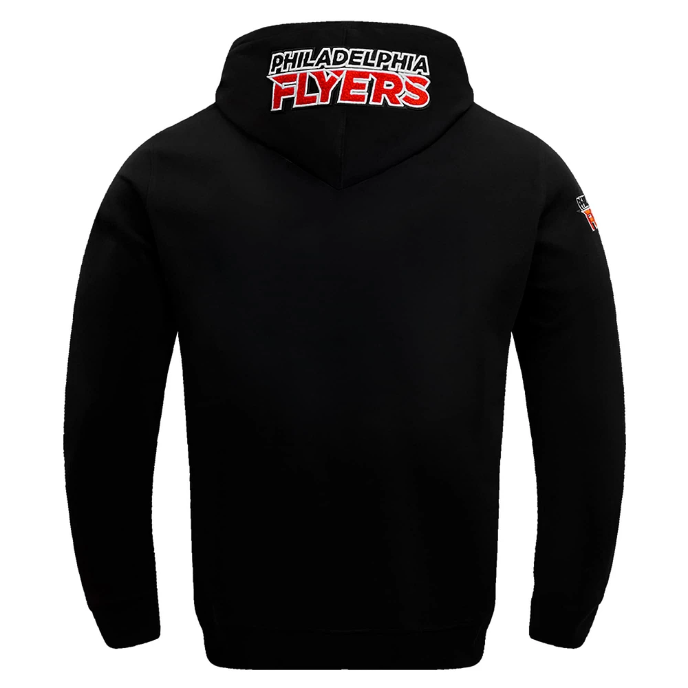 Men's Pro Standard Black Philadelphia Flyers Classic Chenille Full-Zip Hoodie Jacket