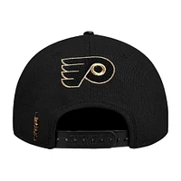Men's Pro Standard  Black Philadelphia Flyers Metallic Logo Pinch Front Adjustable Hat