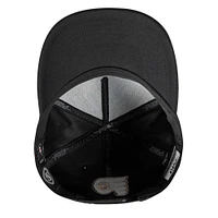 Men's Pro Standard  Black Philadelphia Flyers Metallic Logo Pinch Front Adjustable Hat