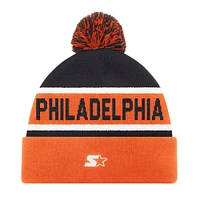 Men's Starter Black Philadelphia Flyers Cuffed Knit Hat with Pom