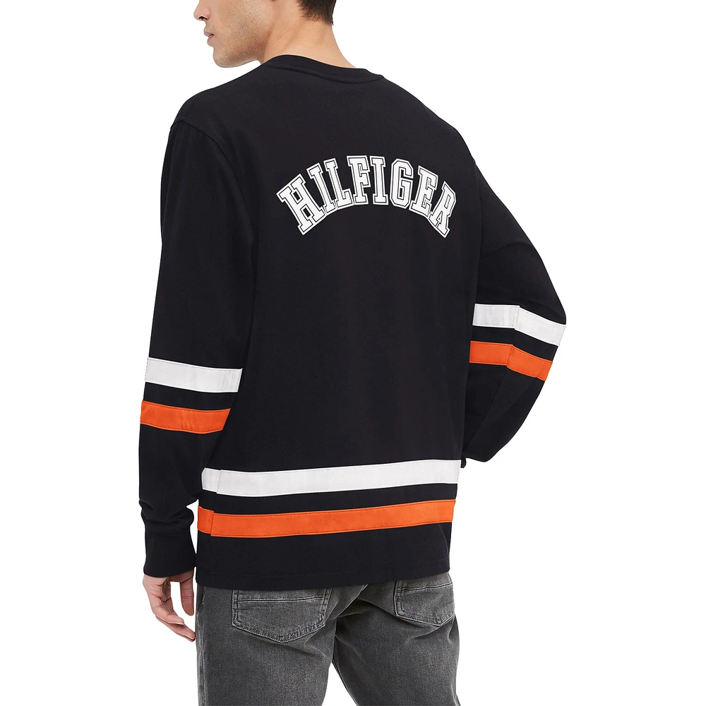 Men's Tommy Hilfiger Black Philadelphia Flyers Nolan Long Sleeve T-Shirt