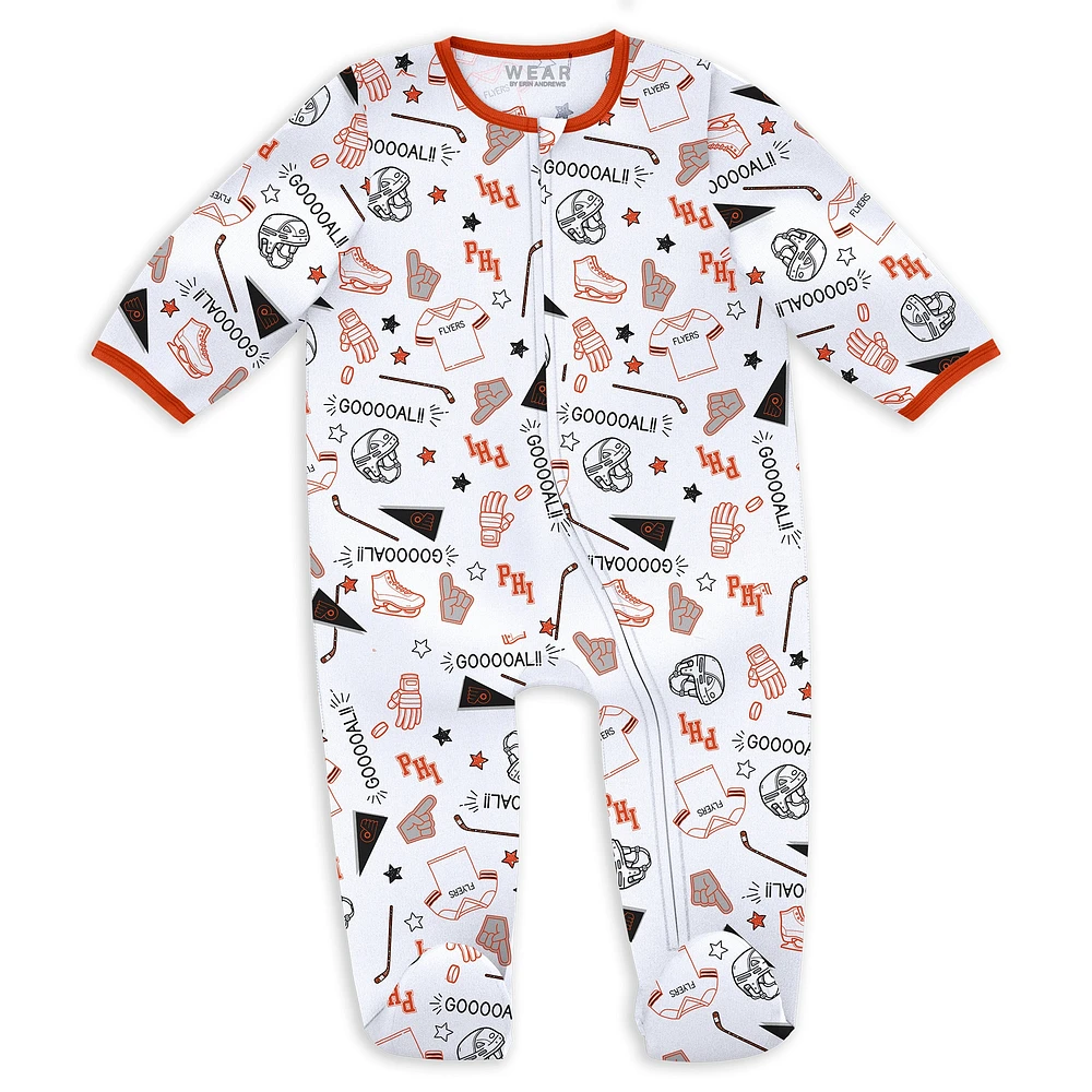 Newborn & Infant WEAR by Erin Andrews Philadelphia Flyers Sleep and Play Sleeper Set with Bib