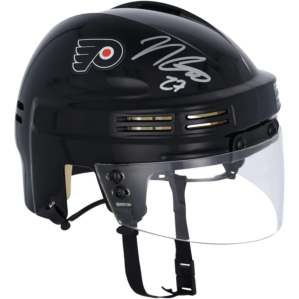 Casque mini noir autographié par Noah Cates des Flyers de Philadelphie