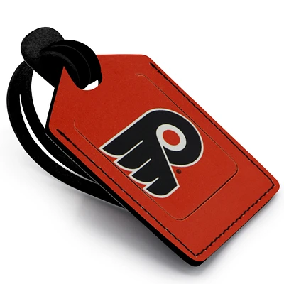 Orange Philadelphia Flyers Personalized Leather Luggage Tag