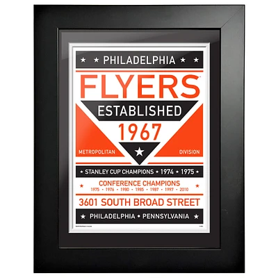 Philadelphia Flyers - 12'' x 16'' Dual Tone Framed Artwork