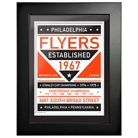 Philadelphia Flyers - 12'' x 16'' Dual Tone Framed Artwork