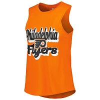 Women's Concepts Sport Heather Orange/Heather Black Philadelphia Flyers Meter Muscle Tank Top & Pants Sleep Set