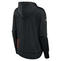 Women's Fanatics  Black Philadelphia Flyers Authentic Pro Scuba Full-Zip Hoodie
