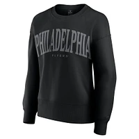 Women's Fanatics  Black Philadelphia Flyers Elements Flow Pullover Sweatshirt