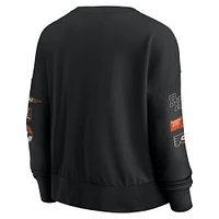 Women's Fanatics Black Philadelphia Flyers Go Team Pullover Sweatshirt