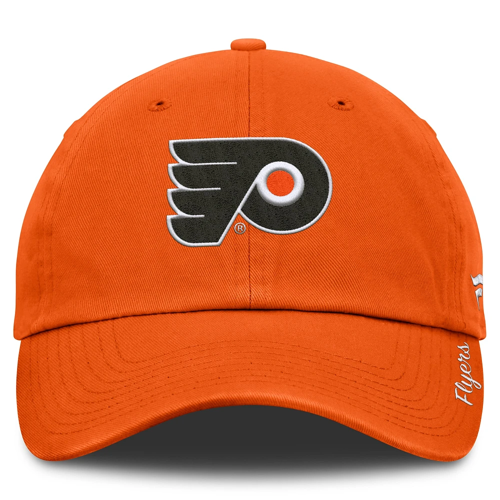 Women's Fanatics  Orange Philadelphia Flyers Core Logo Adjustable Hat
