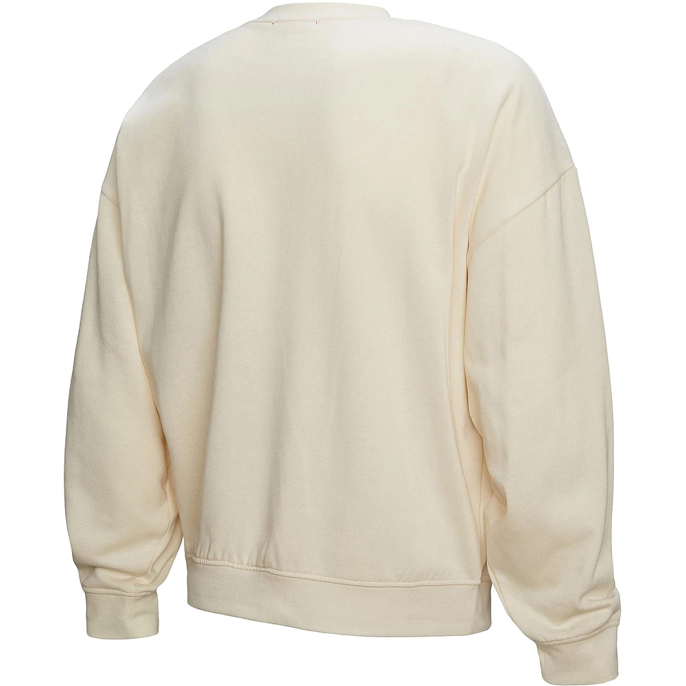 Women's Mitchell & Ness  Cream Philadelphia Flyers Logo 3.0 Pullover Sweatshirt