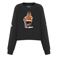 Women's Pro Standard Black Philadelphia Flyers Mascot Crewneck Pullover Sweatshirt