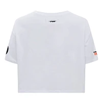 T-shirt court blanc Pro Standard des Flyers de Philadelphie Boxy Script Tail pour femmes