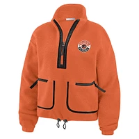 Women's WEAR by Erin Andrews  Orange Philadelphia Flyers Polar Fleece Half-Zip Jacket