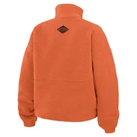 Women's WEAR by Erin Andrews  Orange Philadelphia Flyers Polar Fleece Half-Zip Jacket