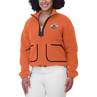 Women's WEAR by Erin Andrews  Orange Philadelphia Flyers Polar Fleece Half-Zip Jacket