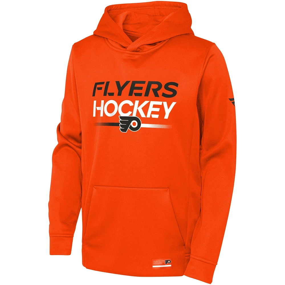 Youth Fanatics Orange Philadelphia Flyers Authentic Pro Pullover Hoodie