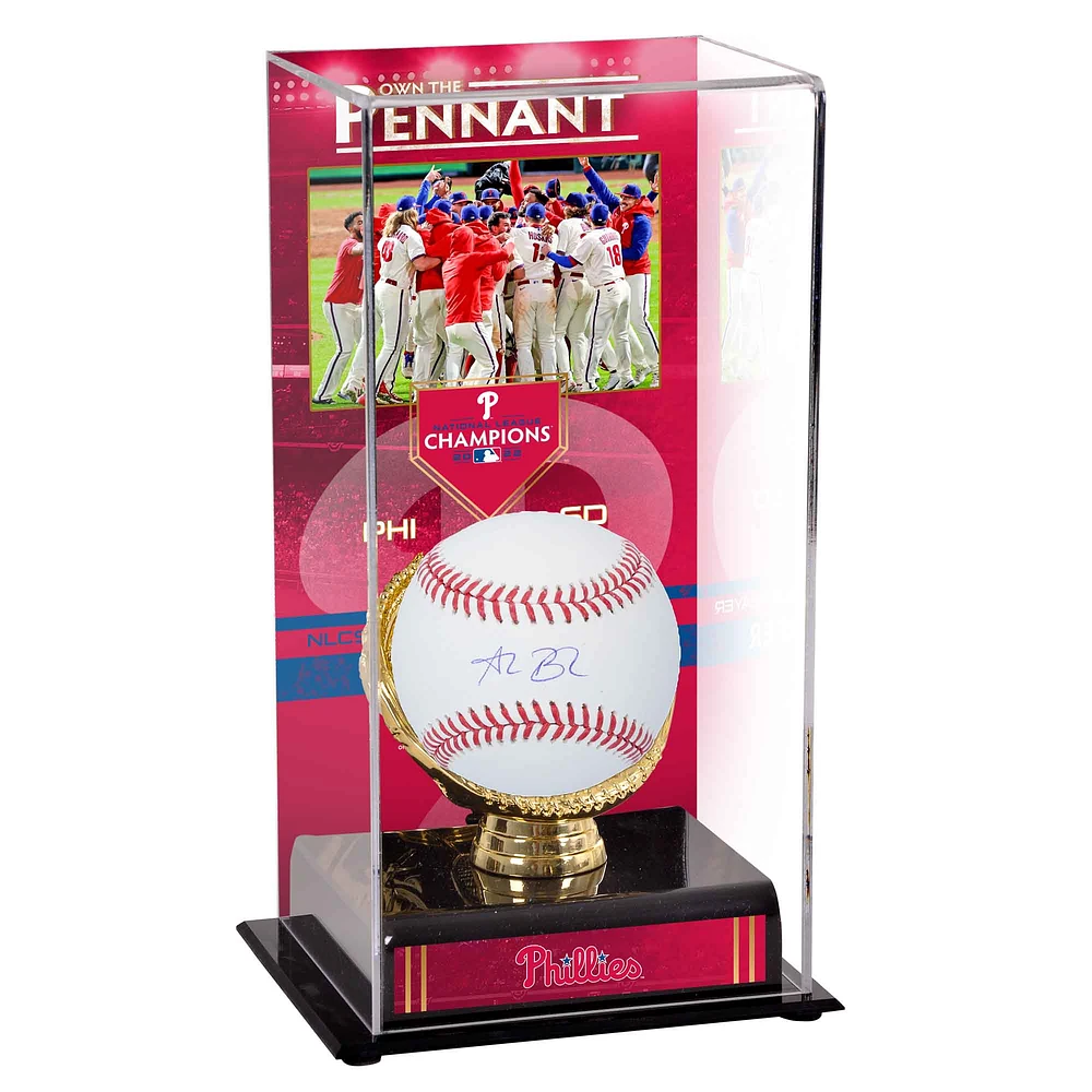 Alec Bohm Philadelphia Phillies Autographed Baseball and 2022 National League Champions Sublimated Baseball Display Case