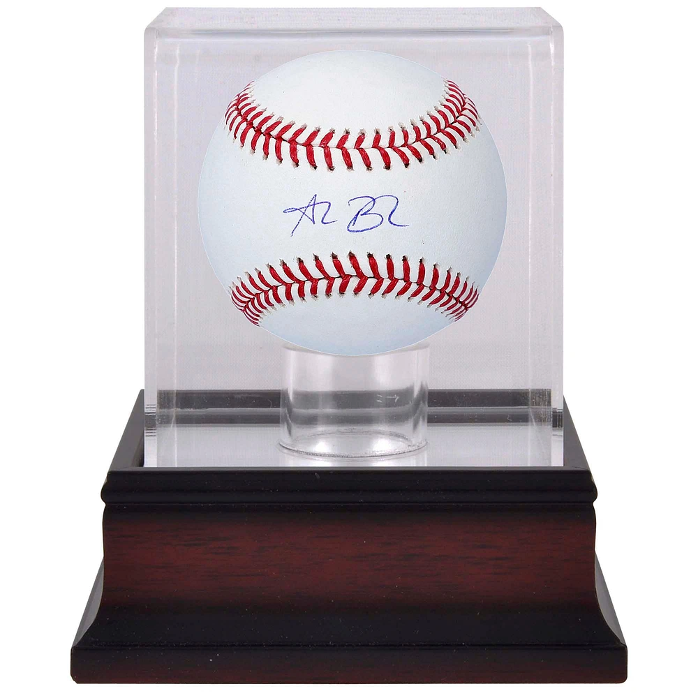 Alec Bohm Philadelphia Phillies Autographed Baseball & Mahogany Baseball Display Case