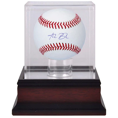 Alec Bohm Philadelphia Phillies Autographed Baseball & Mahogany Baseball Display Case
