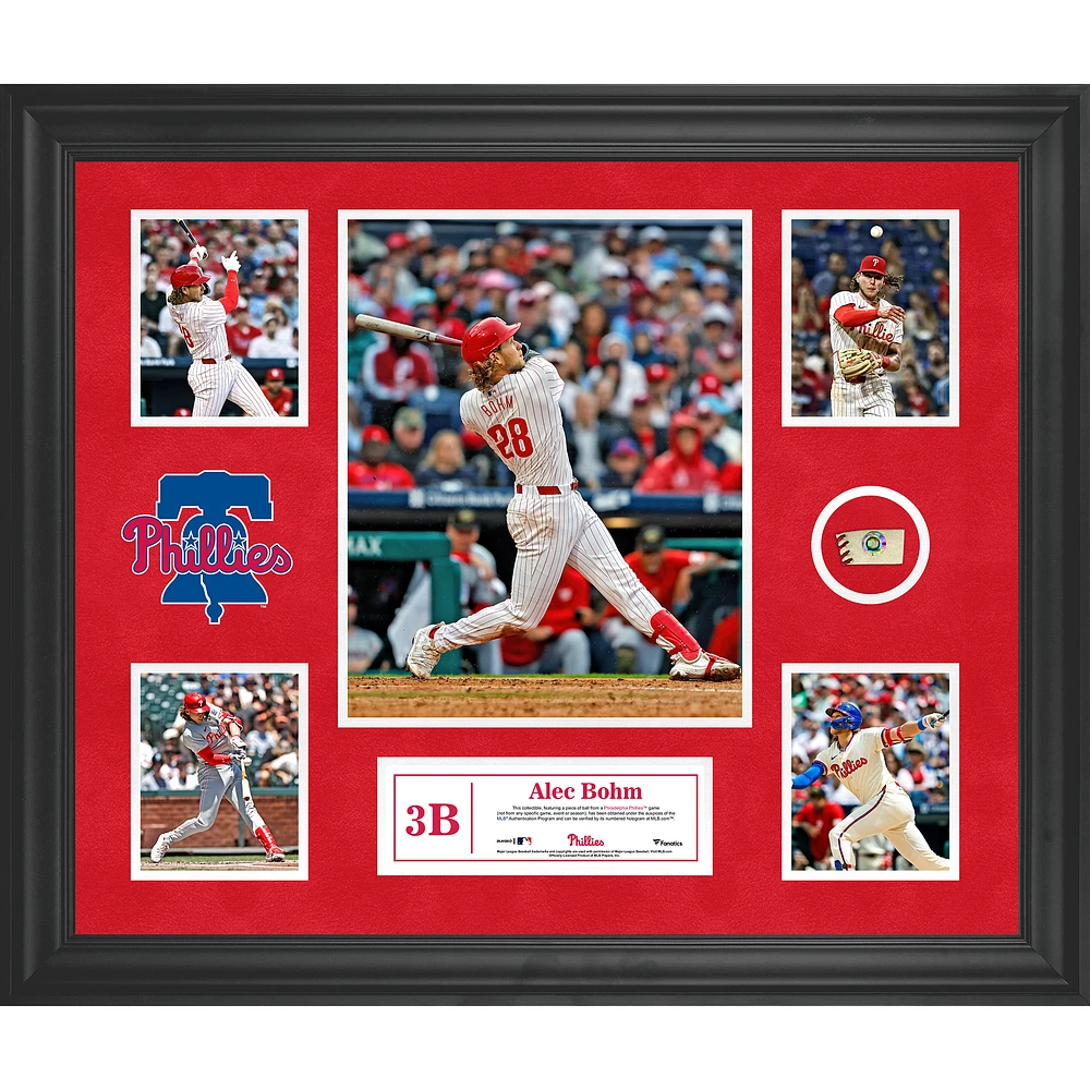 Alec Bohm Philadelphia Phillies Framed 5-Photo Collage with a Piece of Game-Used Ball